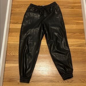 Abercrombie & Fitch Black Vegan Leather Pants
